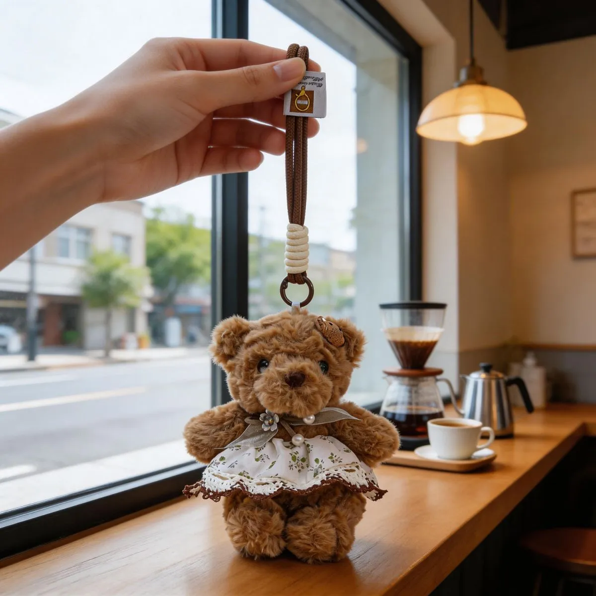 Cute Teddy Bear Plush Keychain – Soft Stuffed Animal Doll, Adorable Bag Charm & Mini Gift for Kids and Girls